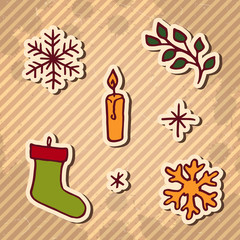 Christmas design elements set