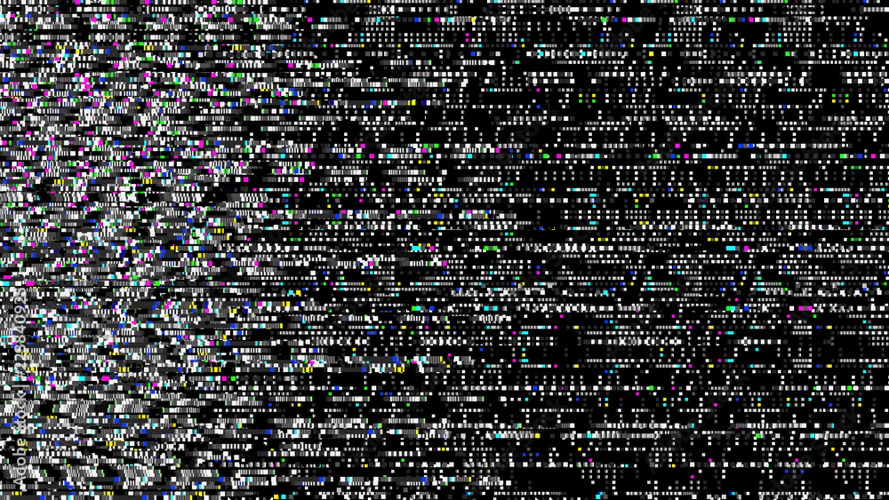 Poster glitch. abstract shapes. chaos. pixel. cyberpunk. computer screen error. digital design. pixel noise