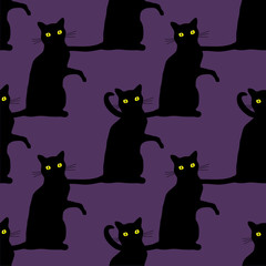 Halloween cats pattern