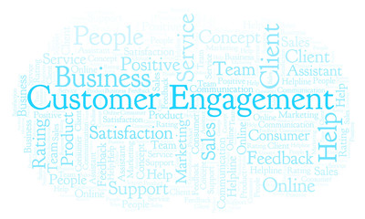 Customer Engagement word cloud.