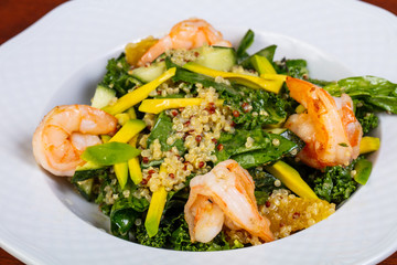 Salad with prawn