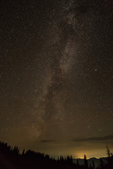 Mountains view with  milky way