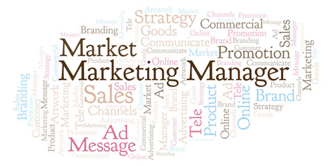 Fototapeta premium Word cloud with text Marketing Manager.
