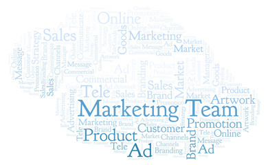 Fototapeta premium Word cloud with text Marketing Team.