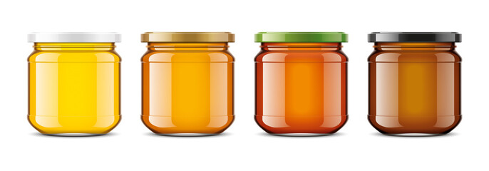 Clear Honey Jar mockup. Small size 