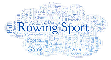 Fototapeta premium Rowing Sport word cloud.