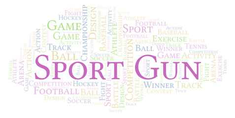 Fototapeta premium Sport Gun word cloud.