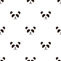 Fototapeta premium simple panda face pattern on white background