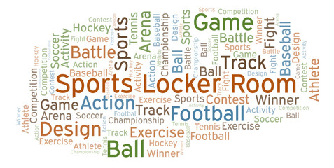 Sports Locker Room word cloud.