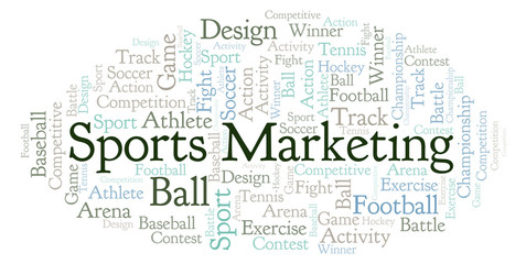 Sports Marketing word cloud.