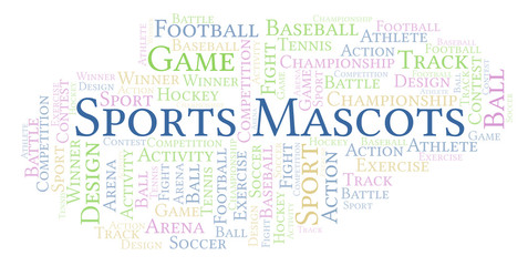 Sports Mascots word cloud.