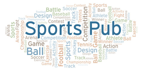 Obraz premium Sports Pub word cloud.