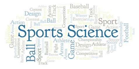 Obraz premium Sports Science word cloud.