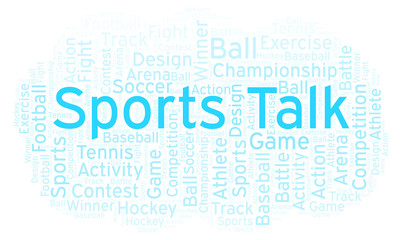 Obraz premium Sports Talk word cloud.