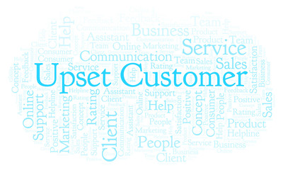 Obraz premium Upset Customer word cloud.