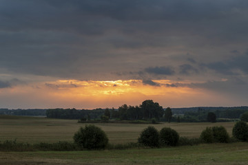 Fototapeta premium Sunrise and clouds