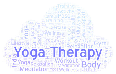 Obraz premium Yoga Therapy word cloud.