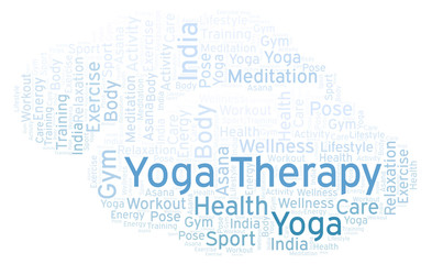 Yoga Therapy word cloud.