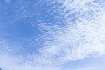 Beautiful clouds with blue sky background. Nature weather.cloud is water vapour in the atmosphere that has condensed into very small water droplets or ice crystals that appear in visible shapes