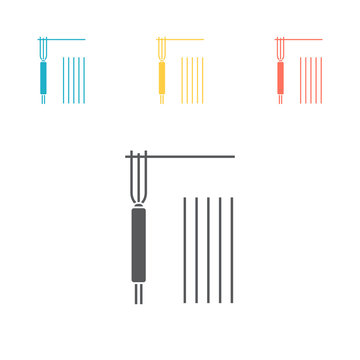 Welding electrode icon. Vector sign for web graphic.