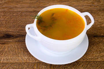 Chicken soup with vegetables