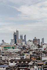 Panoramic view of the Downtown of Bangkok Thailand.