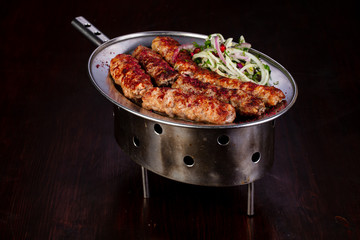 Grilled meat kebab