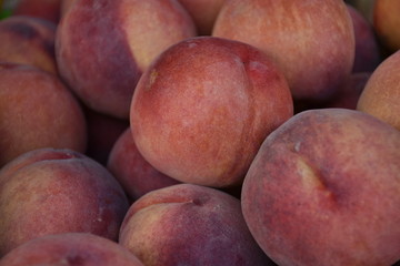 peaches at the market