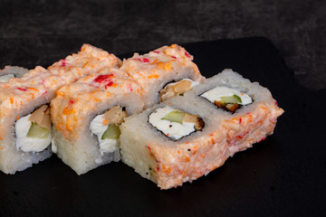 Japanese roll with salmon