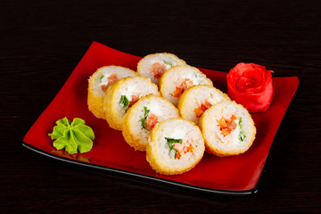 Japanese roll with salmon