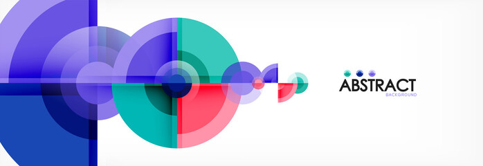 Obraz premium Abstract background bright circles geometric design