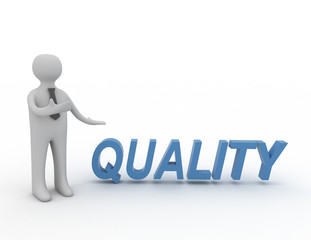 3D man and text quality