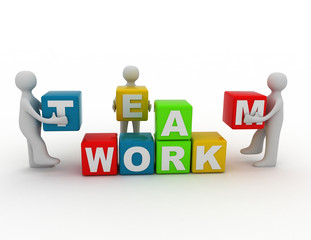 teamwork concept 3d