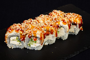 Japanese roll with eel