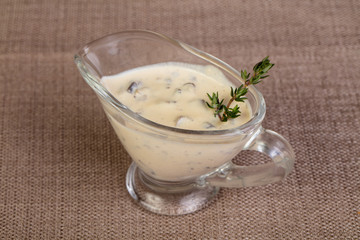 Garlic sauce with thyme
