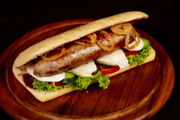 Panini with sausages