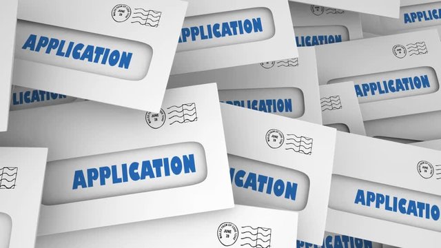 Applications Resumes Applying for Jobs Envelopes 3d Illustration