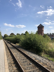 Fototapeta na wymiar Railway in Weener Germany
