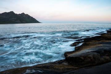 Sunrise over Norwegian sea