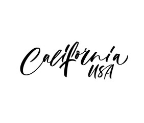 California card. Hand drawn modern brush calligraphy.