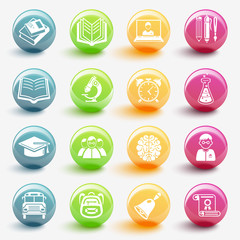 Set of education icons vector illustration