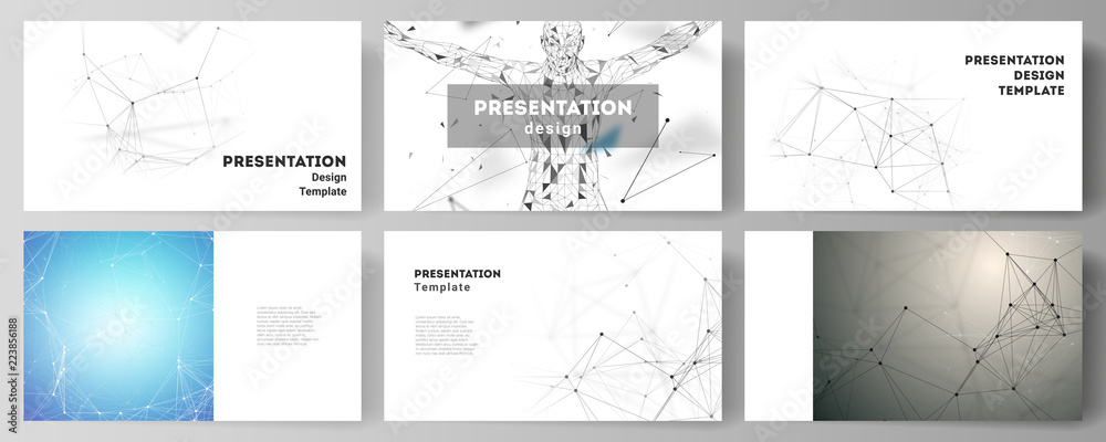Aufkleber the minimalistic abstract vector layout of the presentation slides design business templates. techno