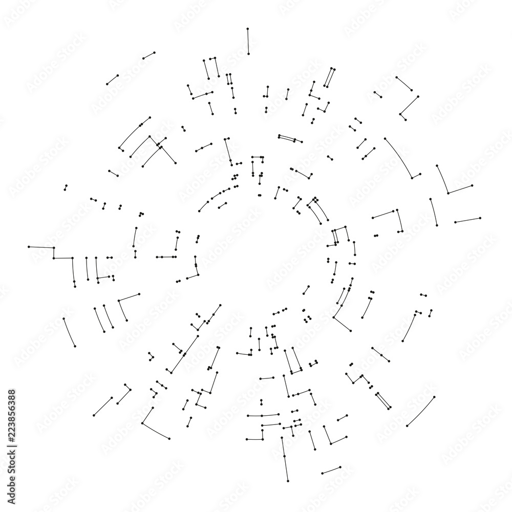 Poster connecting lines and dots on white background. abstract network connection design concept. technolog