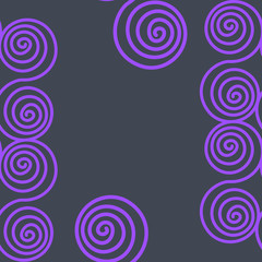 Seamless pattern of intertwining spirals. Purple and graphite colors. Can be used for stationery, wallpaper, scrapbooking and textile, fabric prints. Vector
