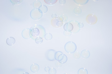 Fototapeta na wymiar Bubbles colorful background white