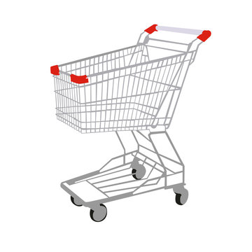 grocery cart vector illustration