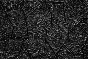 Black plastered wall texture - dark grunge background