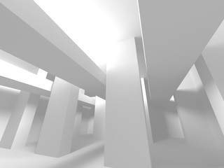 Obraz premium Futuristic White Architecture Design Background