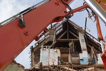 demolition of an apartment building