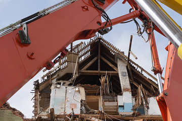 demolition of an apartment building